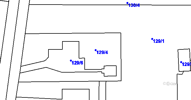 Parcela st. 129/4 v KÚ Stonava, Katastrální mapa