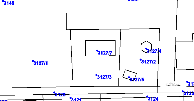 Parcela st. 3127/7 v KÚ Stonava, Katastrální mapa
