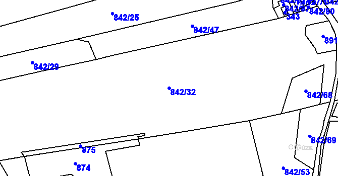 Parcela st. 842/32 v KÚ Stožec, Katastrální mapa