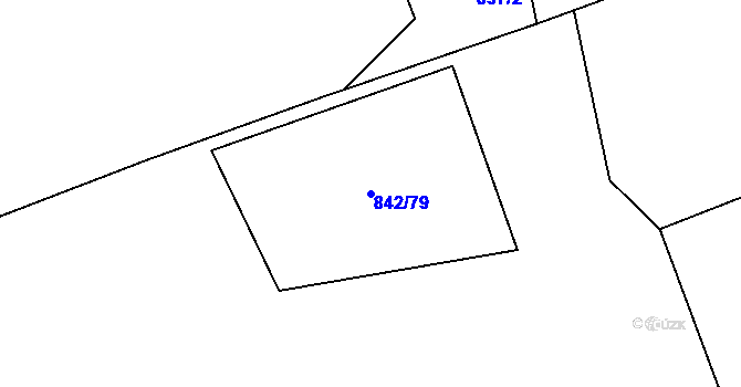 Parcela st. 842/79 v KÚ Stožec, Katastrální mapa