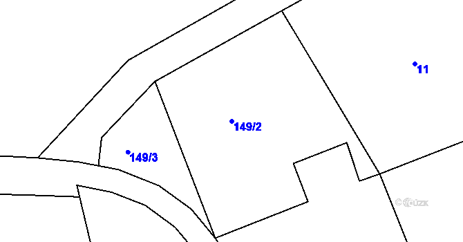 Parcela st. 149/2 v KÚ Křepice u Vodňan, Katastrální mapa