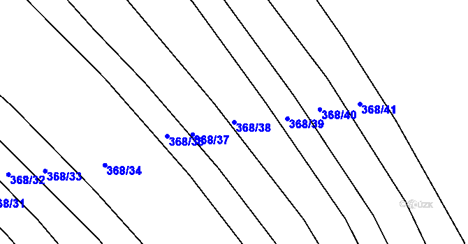 Parcela st. 368/38 v KÚ Strabenice, Katastrální mapa