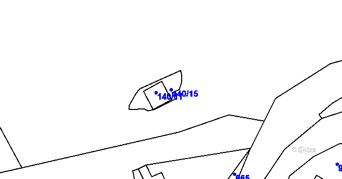 Parcela st. 140/15 v KÚ Stradonice u Nižboru, Katastrální mapa