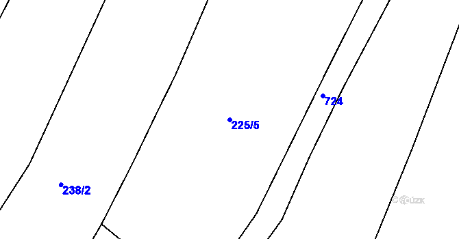 Parcela st. 225/5 v KÚ Stradouň, Katastrální mapa
