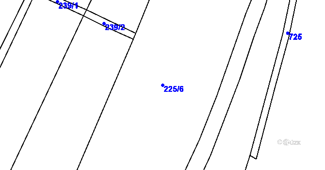Parcela st. 225/6 v KÚ Stradouň, Katastrální mapa