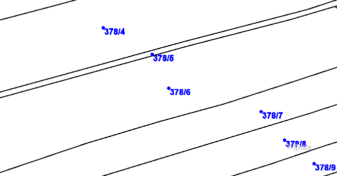 Parcela st. 378/6 v KÚ Stradouň, Katastrální mapa