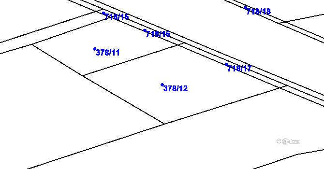 Parcela st. 378/12 v KÚ Stradouň, Katastrální mapa