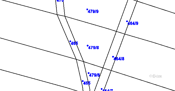 Parcela st. 479/8 v KÚ Stradouň, Katastrální mapa