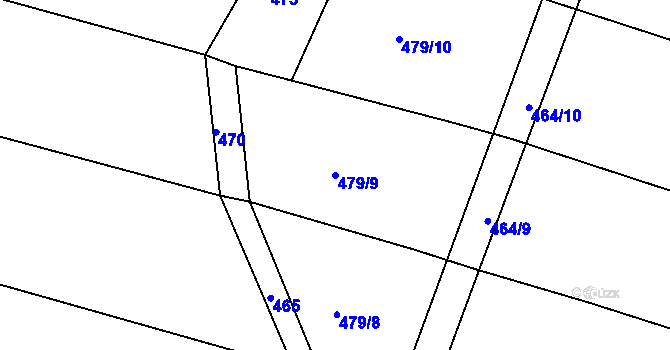 Parcela st. 479/9 v KÚ Stradouň, Katastrální mapa