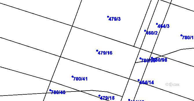 Parcela st. 479/16 v KÚ Stradouň, Katastrální mapa