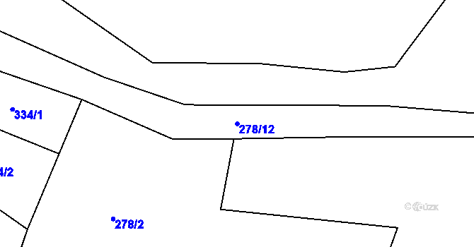 Parcela st. 278/12 v KÚ Bylochov, Katastrální mapa