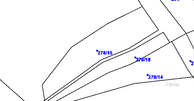 Parcela st. 278/15 v KÚ Bylochov, Katastrální mapa