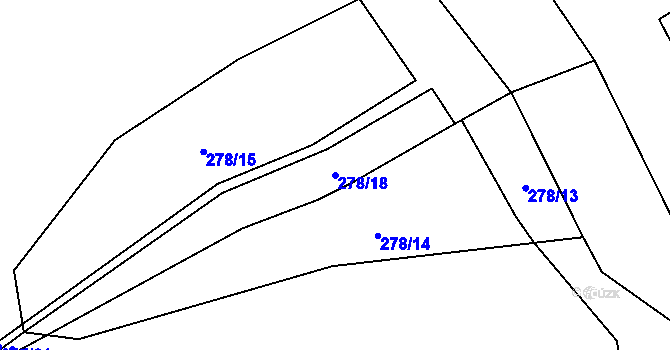 Parcela st. 278/18 v KÚ Bylochov, Katastrální mapa