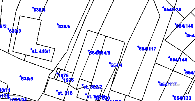 Parcela st. 654/5 v KÚ Strachotín, Katastrální mapa