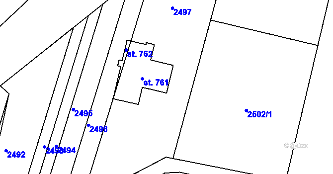 Parcela st. 744/15 v KÚ Strachotín, Katastrální mapa