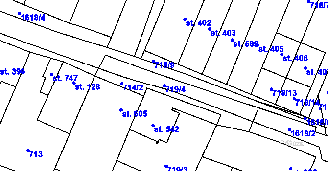 Parcela st. 719/4 v KÚ Strachotín, Katastrální mapa