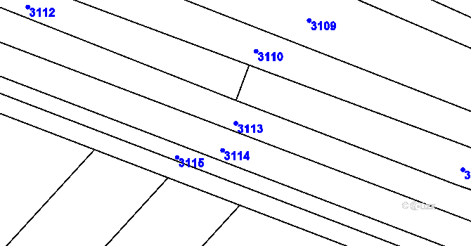 Parcela st. 3113 v KÚ Strachotín, Katastrální mapa