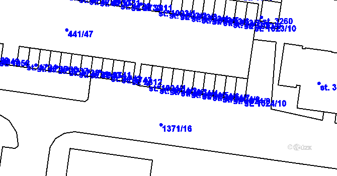 Parcela st. 1024/3 v KÚ Strakonice, Katastrální mapa