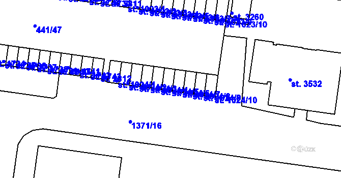 Parcela st. 1024/6 v KÚ Strakonice, Katastrální mapa