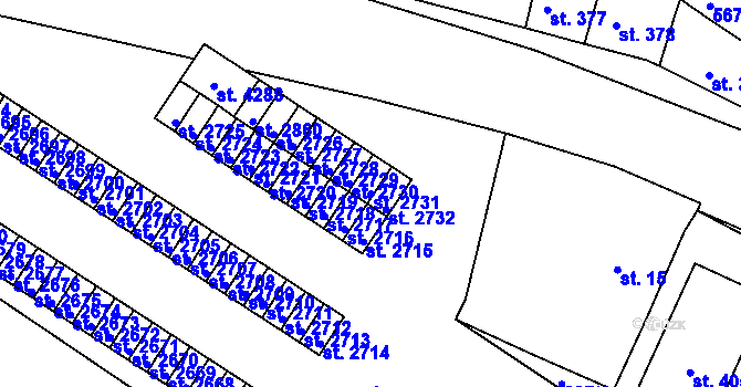 Parcela st. 2731 v KÚ Strakonice, Katastrální mapa