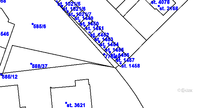 Parcela st. 778/10 v KÚ Strakonice, Katastrální mapa