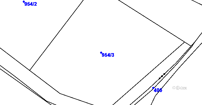 Parcela st. 954/3 v KÚ Strakonice, Katastrální mapa