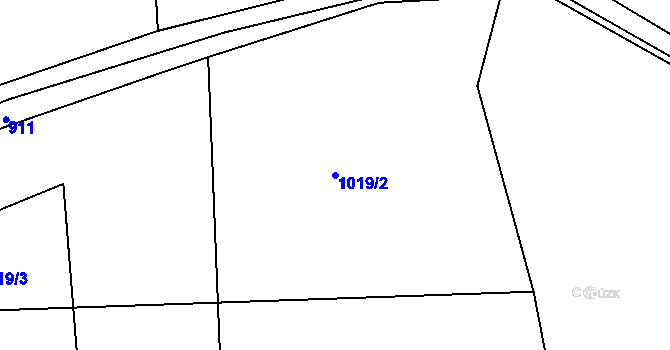 Parcela st. 1019/2 v KÚ Strakonice, Katastrální mapa