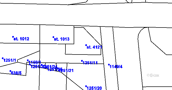 Parcela st. 4121 v KÚ Strakonice, Katastrální mapa