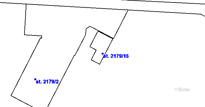 Parcela st. 2179/15 v KÚ Strakonice, Katastrální mapa