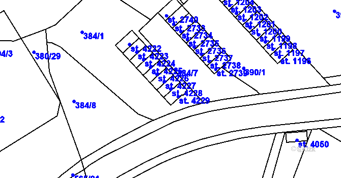 Parcela st. 4228 v KÚ Strakonice, Katastrální mapa