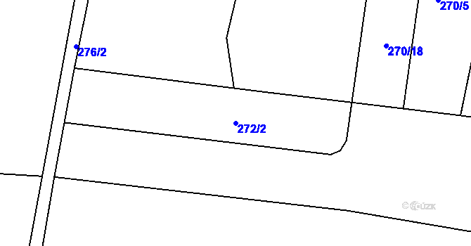 Parcela st. 272/2 v KÚ Strakonice, Katastrální mapa