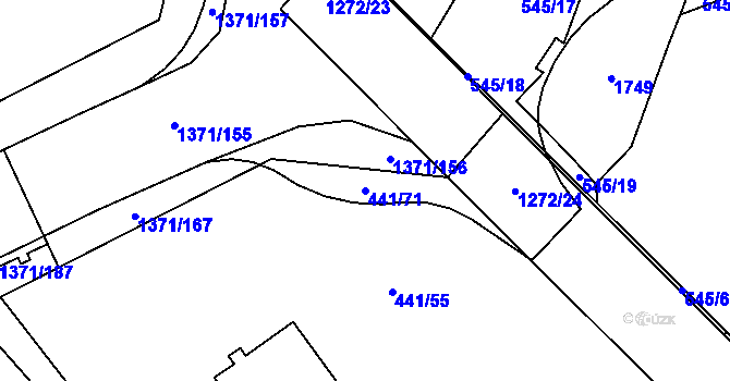 Parcela st. 441/71 v KÚ Strakonice, Katastrální mapa