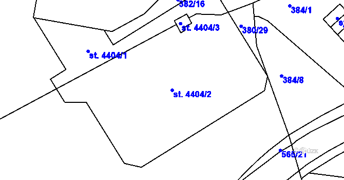 Parcela st. 4404/2 v KÚ Strakonice, Katastrální mapa