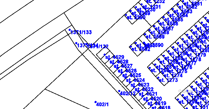 Parcela st. 4529 v KÚ Strakonice, Katastrální mapa