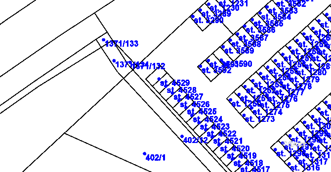 Parcela st. 4528 v KÚ Strakonice, Katastrální mapa