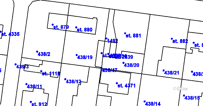 Parcela st. 4558 v KÚ Strakonice, Katastrální mapa
