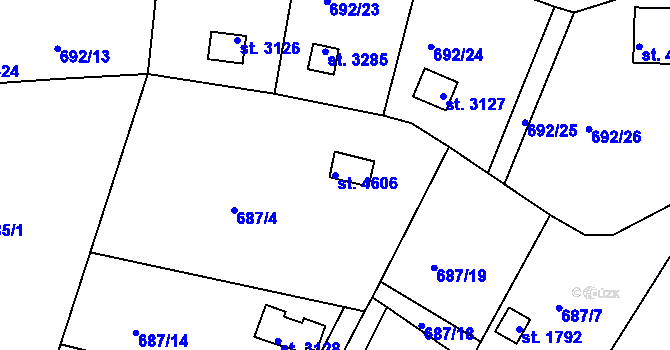 Parcela st. 4606 v KÚ Strakonice, Katastrální mapa