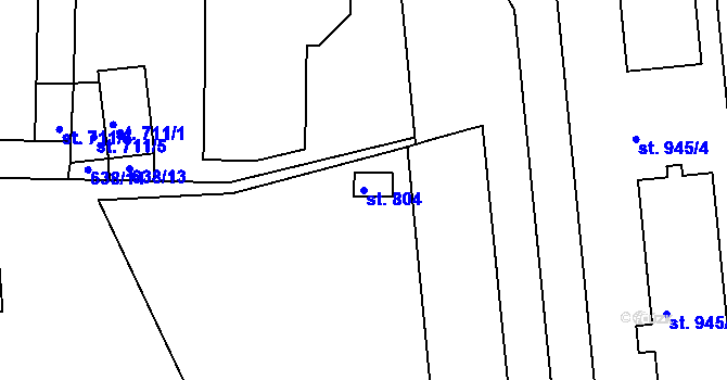 Parcela st. 804 v KÚ Nové Strakonice, Katastrální mapa