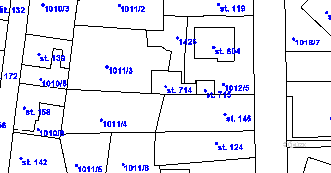 Parcela st. 714 v KÚ Dražejov u Strakonic, Katastrální mapa