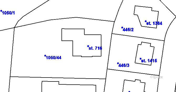 Parcela st. 716 v KÚ Dražejov u Strakonic, Katastrální mapa