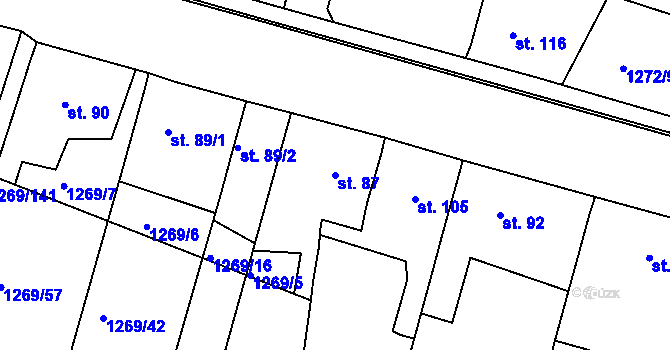 Parcela st. 87 v KÚ Dražejov u Strakonic, Katastrální mapa