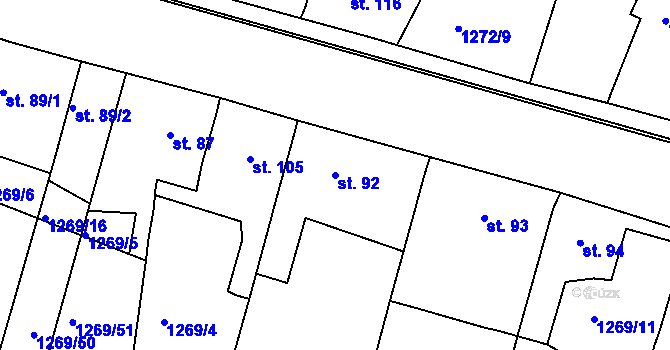 Parcela st. 92 v KÚ Dražejov u Strakonic, Katastrální mapa