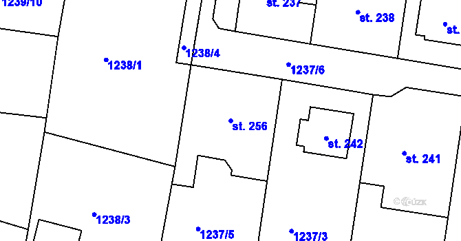 Parcela st. 256 v KÚ Dražejov u Strakonic, Katastrální mapa