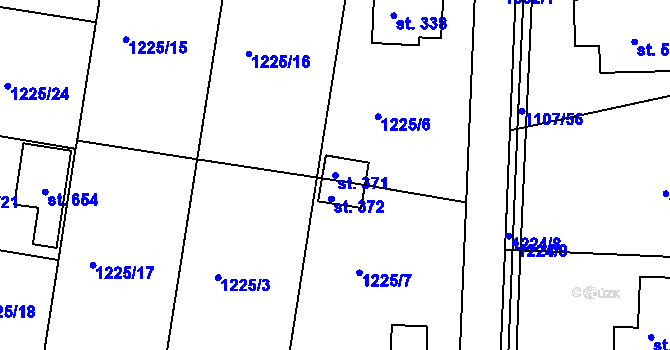Parcela st. 371 v KÚ Dražejov u Strakonic, Katastrální mapa