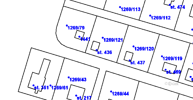 Parcela st. 436 v KÚ Dražejov u Strakonic, Katastrální mapa