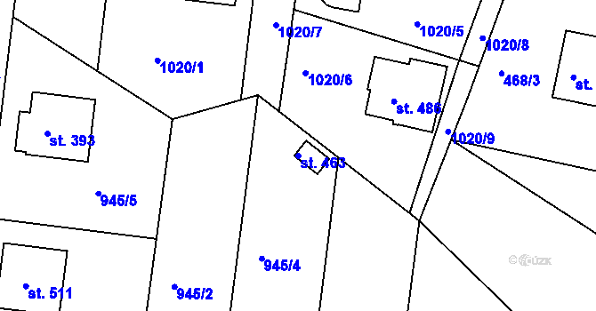 Parcela st. 463 v KÚ Dražejov u Strakonic, Katastrální mapa