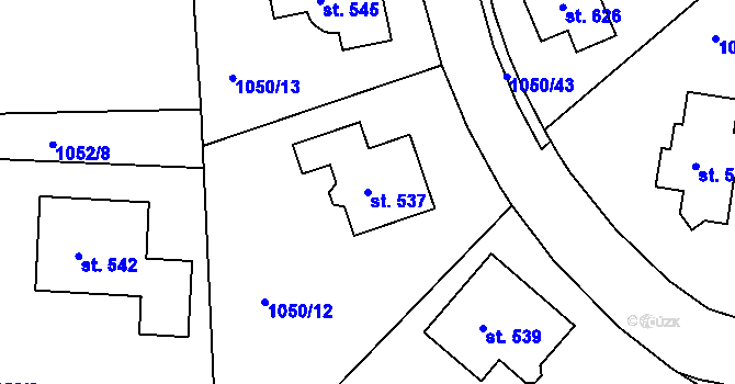 Parcela st. 537 v KÚ Dražejov u Strakonic, Katastrální mapa