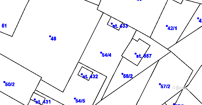 Parcela st. 54/4 v KÚ Dražejov u Strakonic, Katastrální mapa