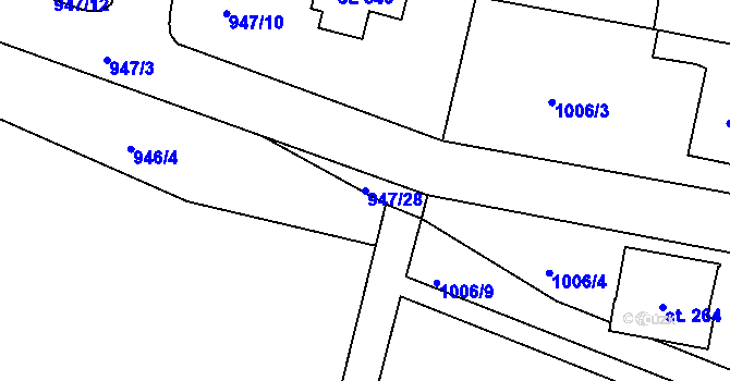 Parcela st. 947/28 v KÚ Dražejov u Strakonic, Katastrální mapa