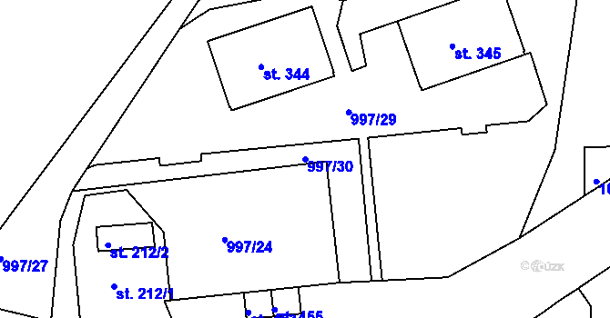 Parcela st. 997/30 v KÚ Dražejov u Strakonic, Katastrální mapa
